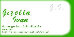 gizella ivan business card
